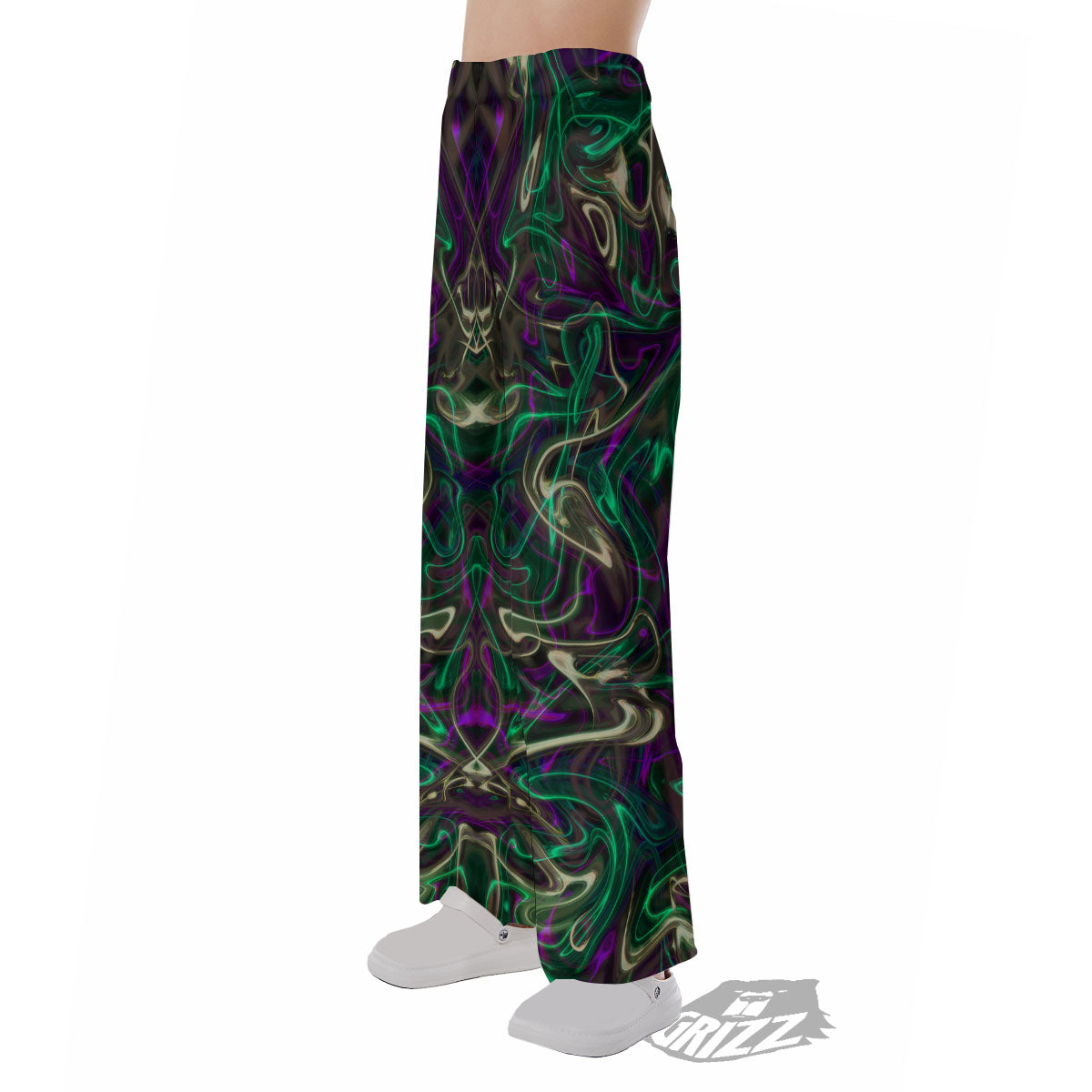 Trippy Smoke Psychedelic Print Pajama Pants-grizzshop