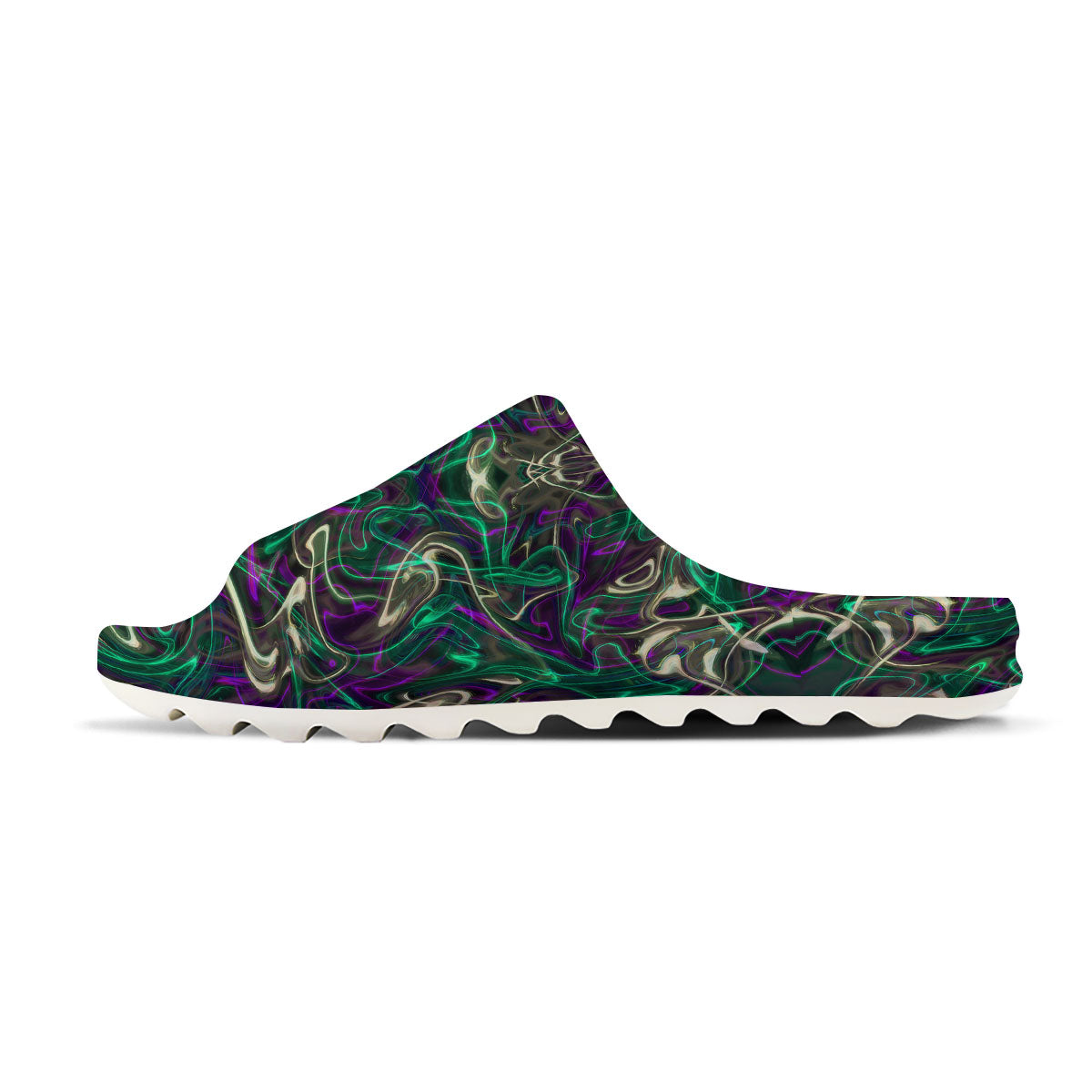 Trippy Smoke Psychedelic Print Sandals-grizzshop