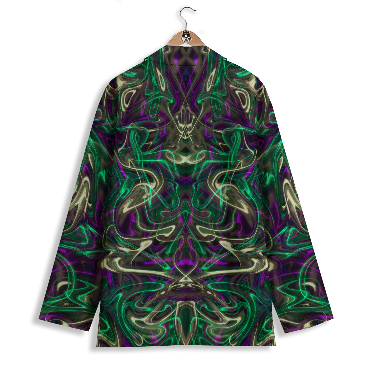 Trippy Smoke Psychedelic Print Women's Blazer-grizzshop