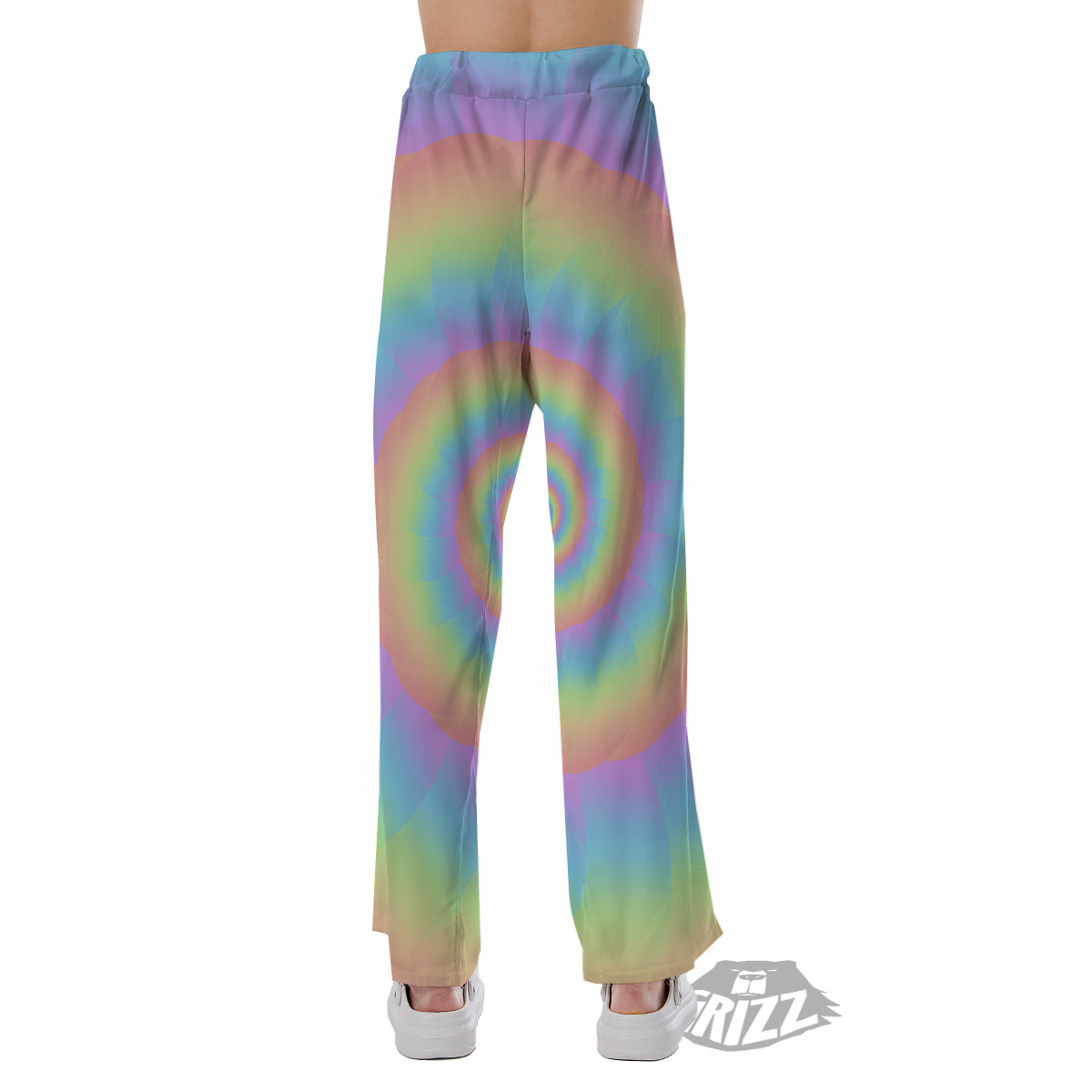 Trippy Spiral Colorful Print Pajama Pants-grizzshop