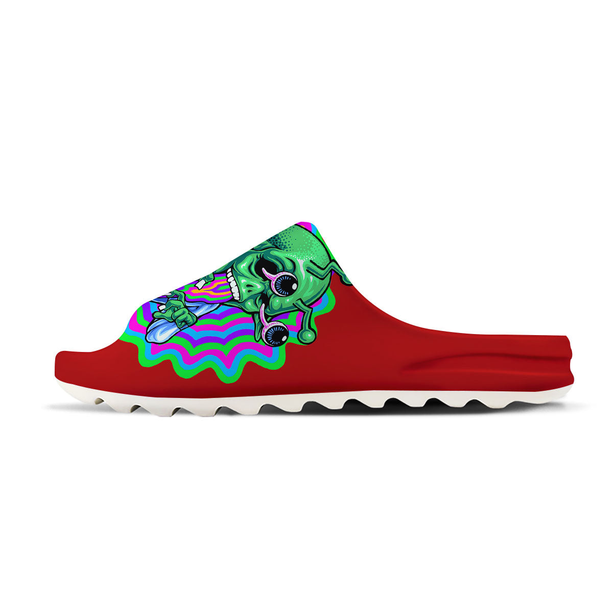 Trippy Alien Crazy Print Sandals-grizzshop