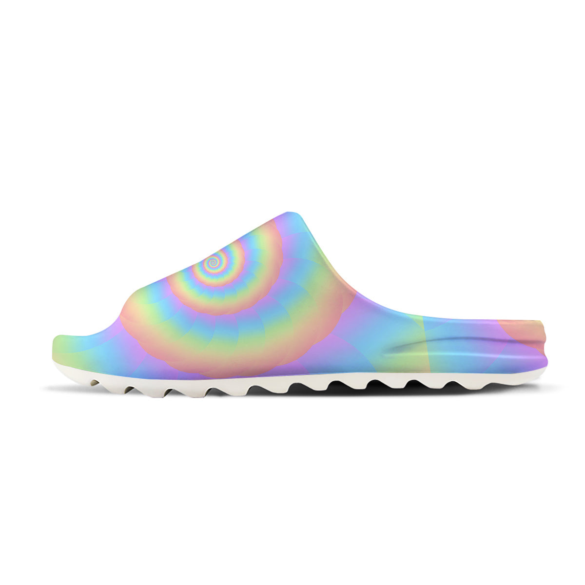 Trippy Spiral Colorful Print Sandals-grizzshop