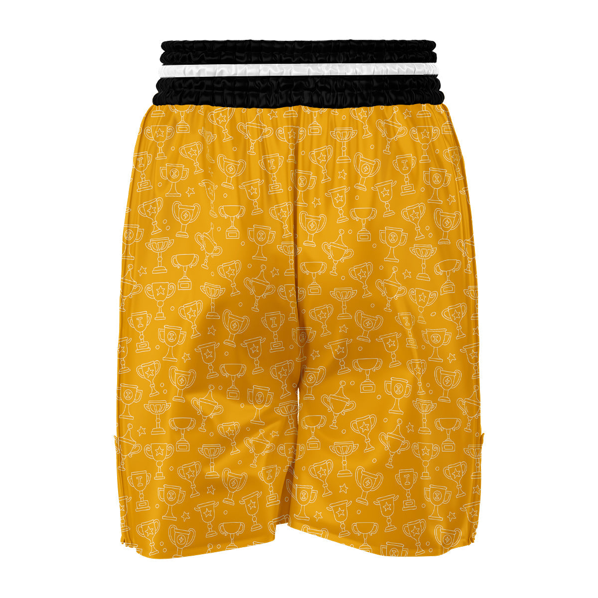 Trophy Yellow Print Pattern Boxing Shorts-grizzshop