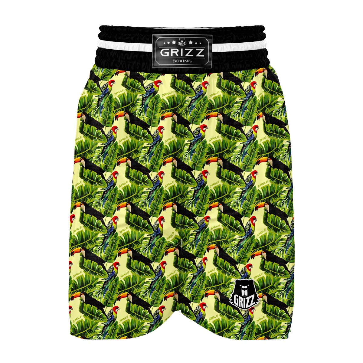 Tropic Jungle Bird Boxing Shorts-grizzshop