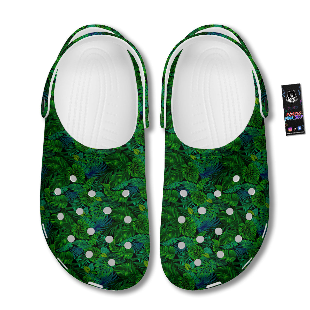 Tropical Aloha Hawaii Print Pattern Clog-grizzshop