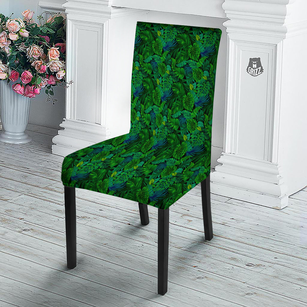 Tropical Aloha Hawaii Print Pattern Dining Chair Slipcover-grizzshop