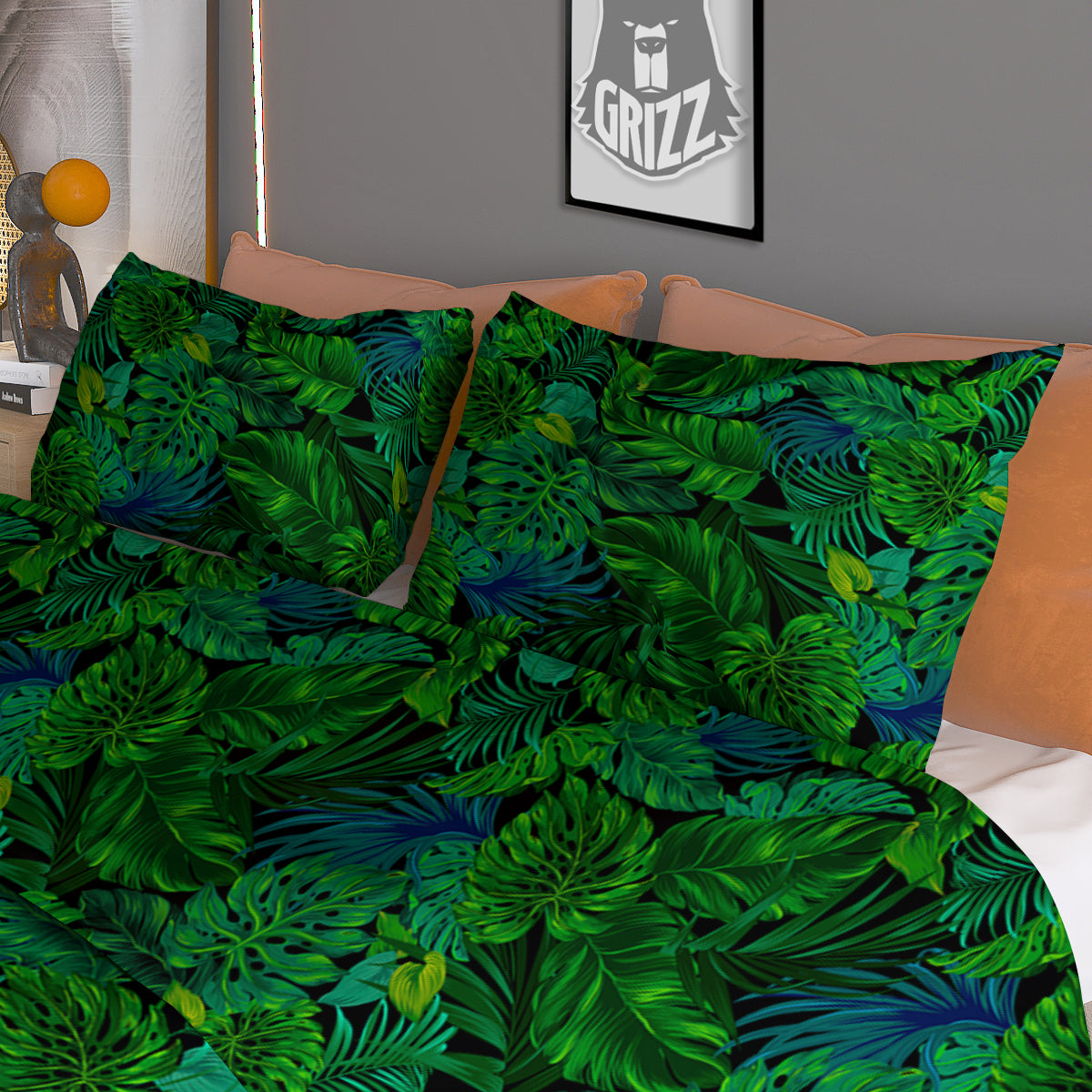 Tropical Aloha Hawaii Print Pattern Duvet Cover Bedding Set