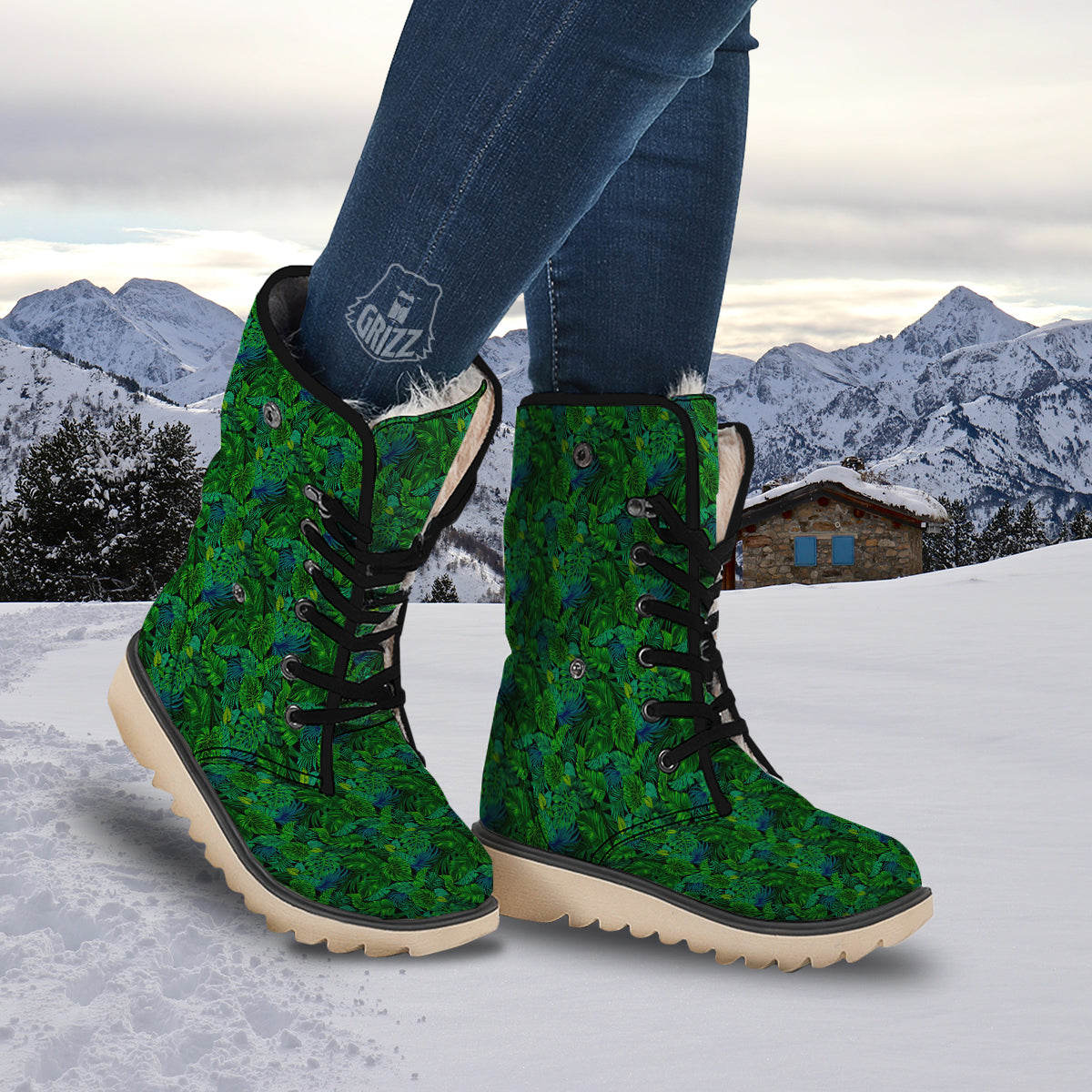 Tropical Aloha Hawaii Print Pattern Snow Boots-grizzshop