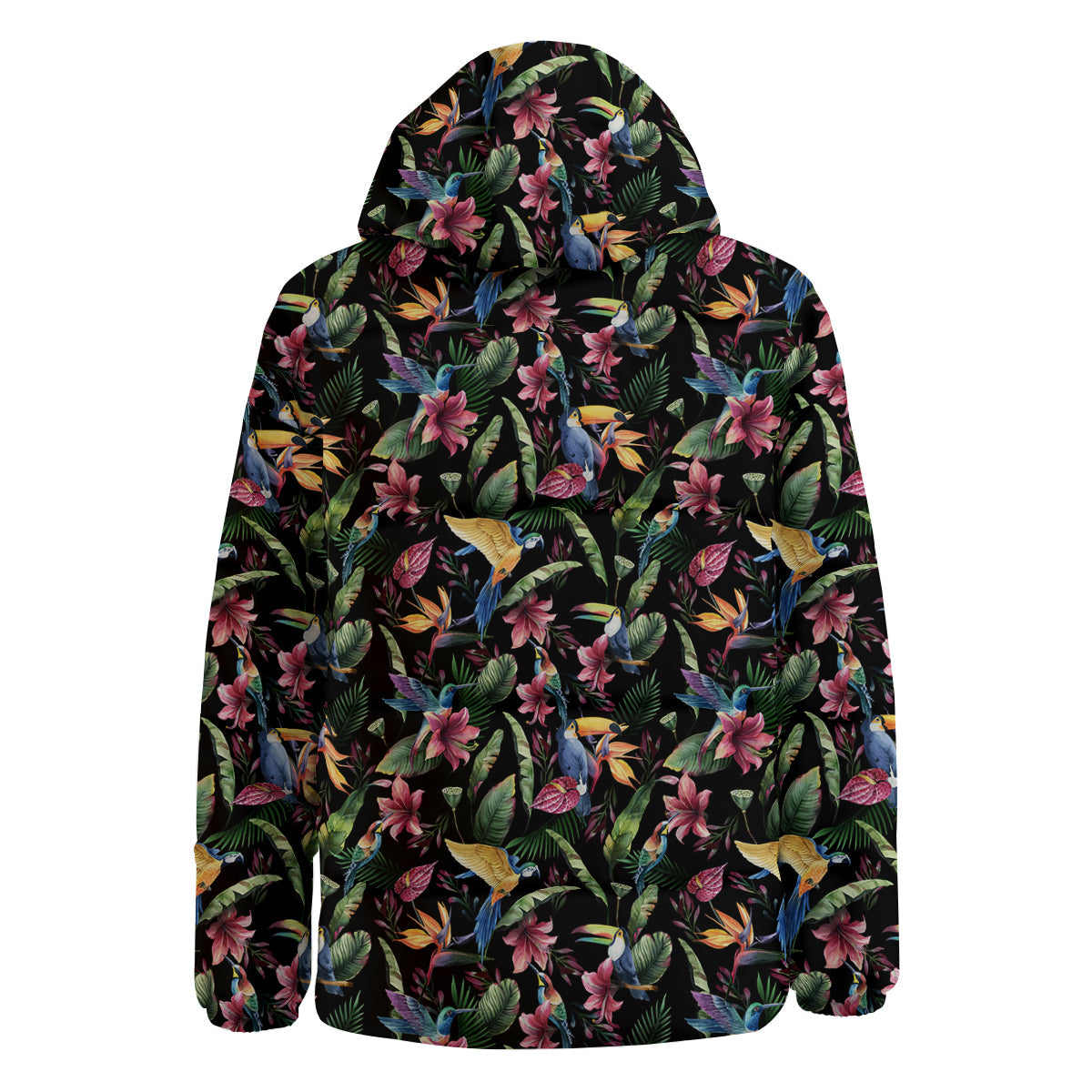 Tropical Aloha Hawaiian Print Pattern Down Jacket-grizzshop