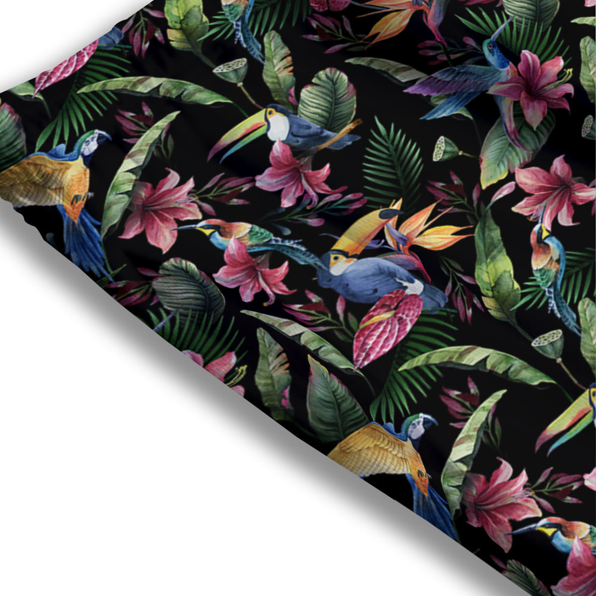 Tropical Aloha Hawaiian Print Pattern Mesh Shorts-grizzshop