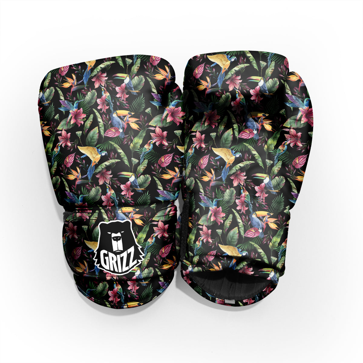 Tropical Aloha Hawaiian Print Pattern Sparring Gloves-grizzshop