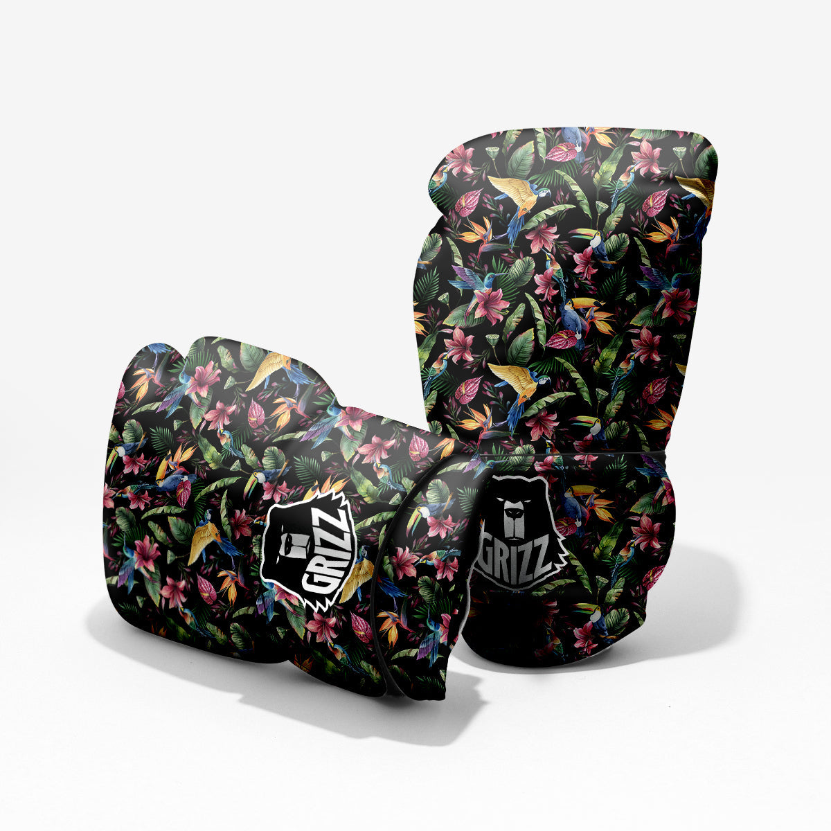 Tropical Aloha Hawaiian Print Pattern Sparring Gloves-grizzshop