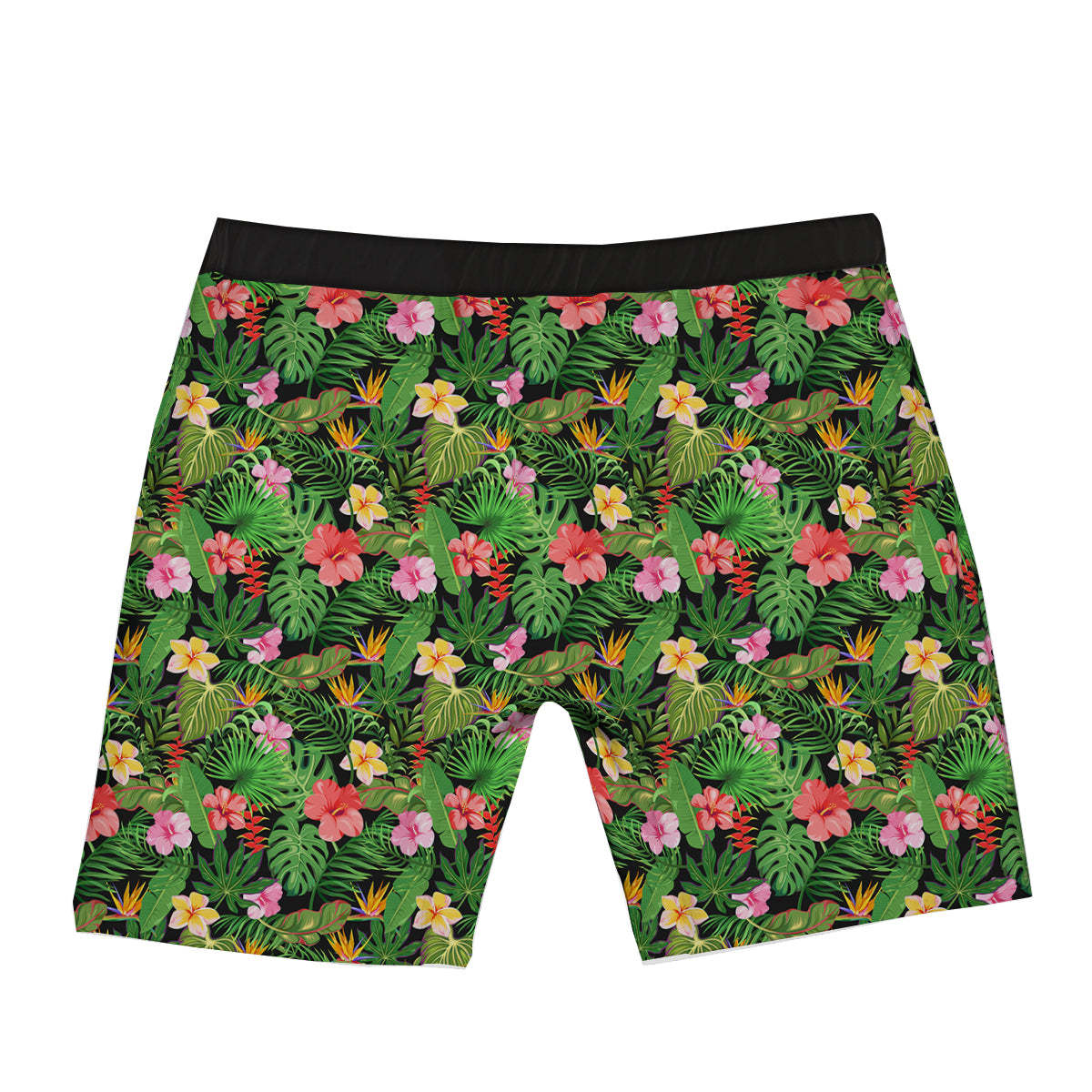 Tropical Aloha Hibiscus Print Pattern Boxer Briefs-grizzshop