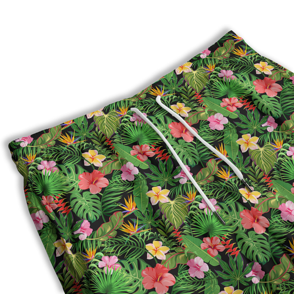 Tropical Aloha Hibiscus Print Pattern Men's Athletic Shorts-grizzshop