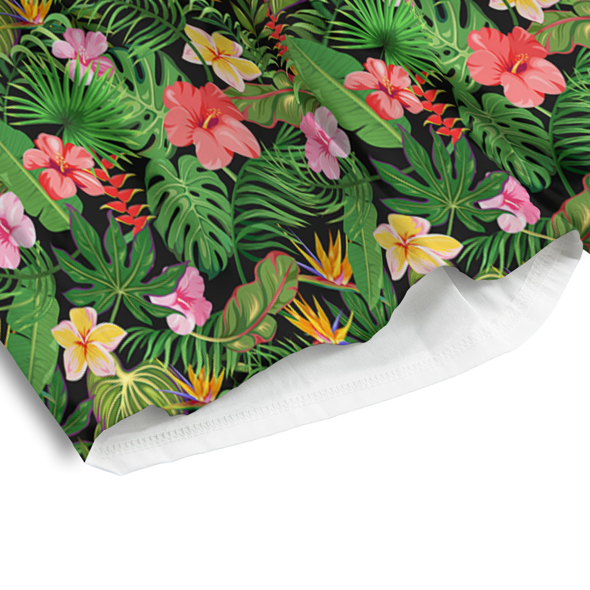 Tropical Aloha Hibiscus Print Pattern Men's Athletic Shorts-grizzshop
