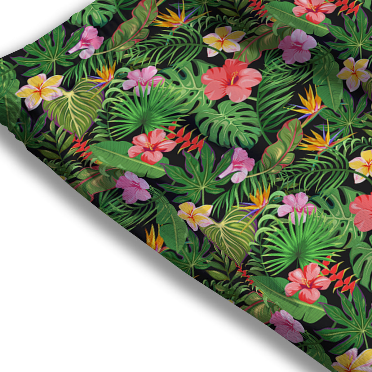 Tropical Aloha Hibiscus Print Pattern Mesh Shorts-grizzshop