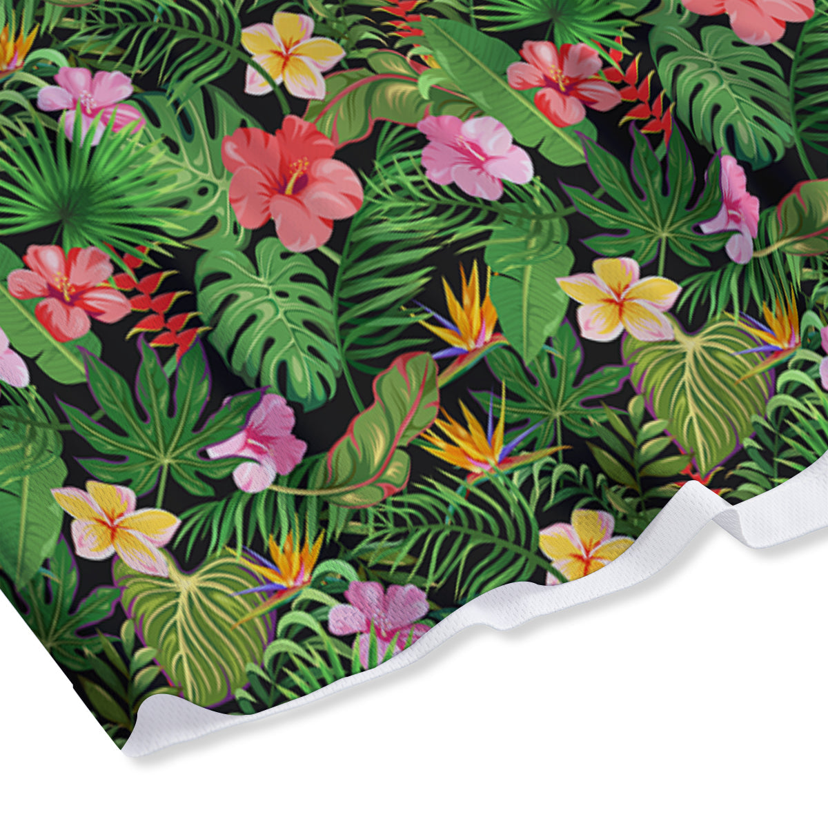 Tropical Aloha Hibiscus Print Pattern Mesh Shorts-grizzshop