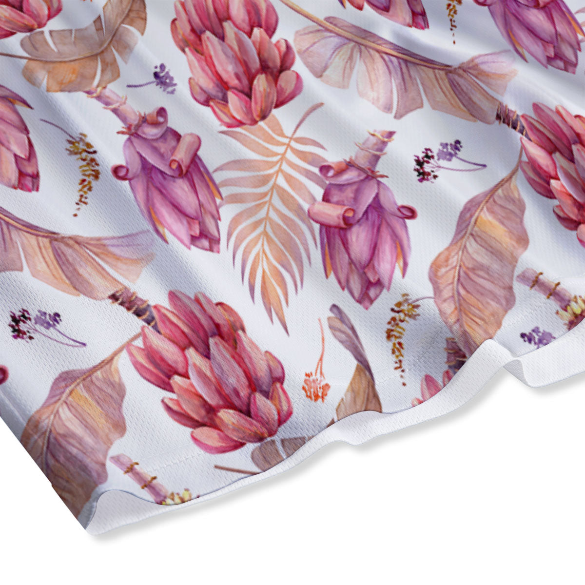 Tropical Banana Pink Print Pattern Mesh Shorts