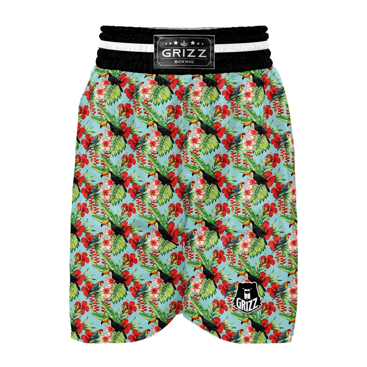 Tropical Bird Boxing Shorts-grizzshop