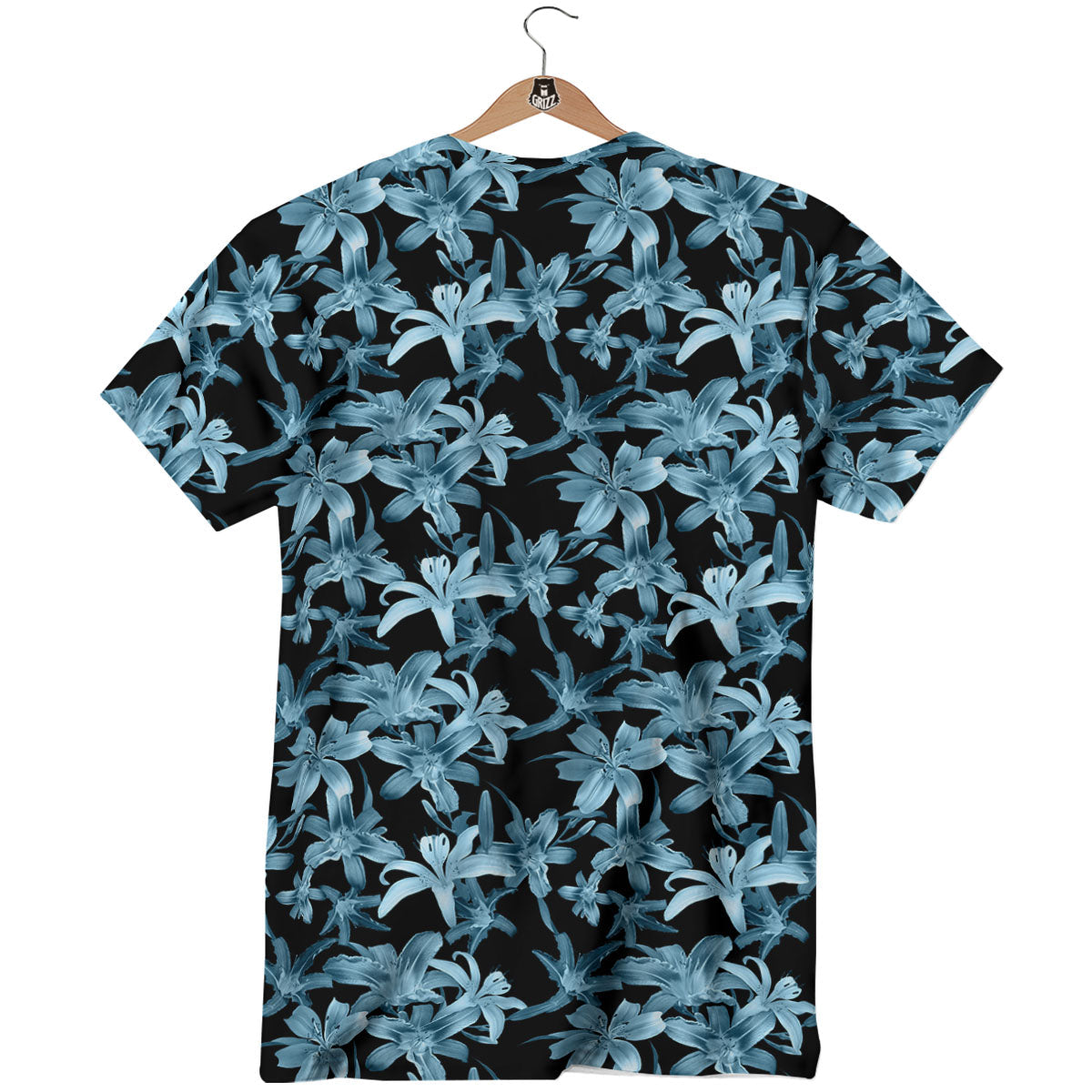 Tropical Blossom Blue Print Pattern T-Shirt-grizzshop