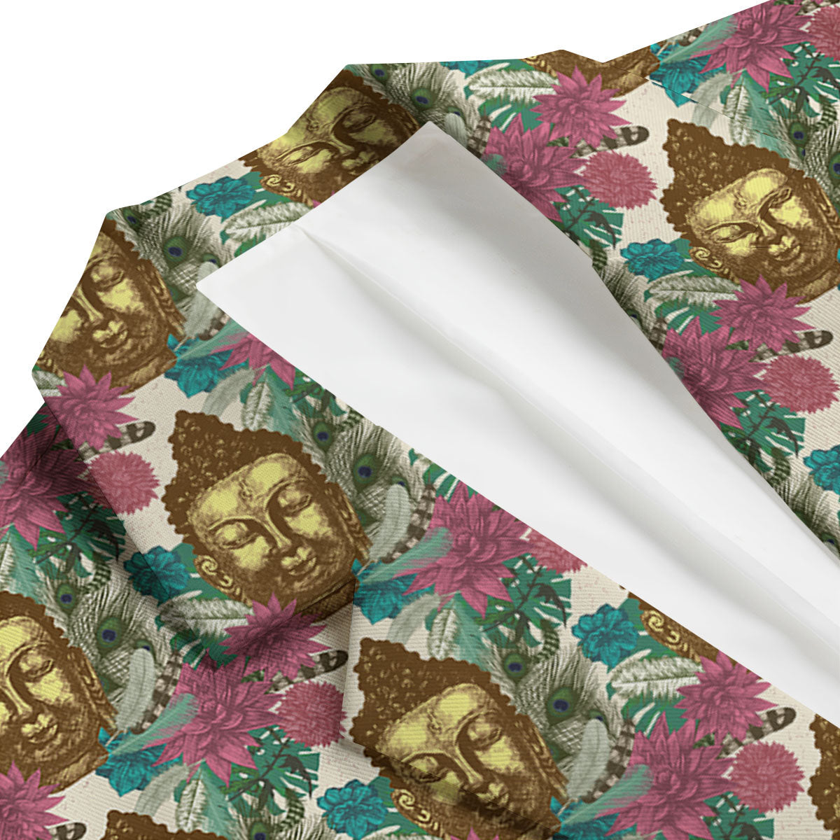 Tropical Buddha Pattern Men's Blazer-grizzshop