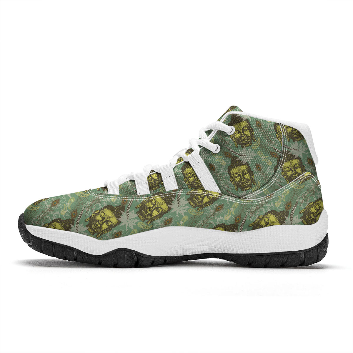 Tropical Buddha White Bball Shoes-grizzshop