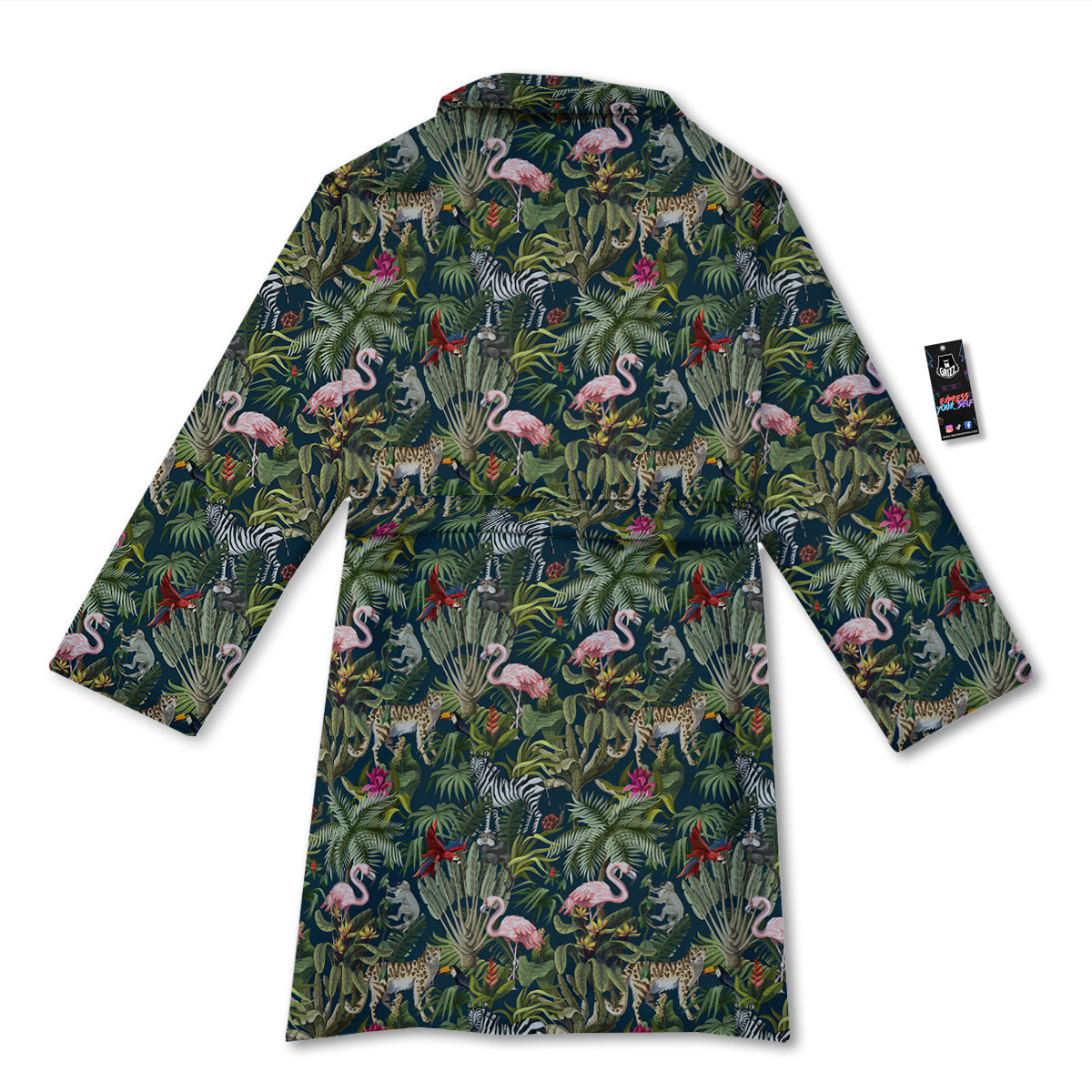 Tropical Cartoon Print Pattern Bathrobe-grizzshop