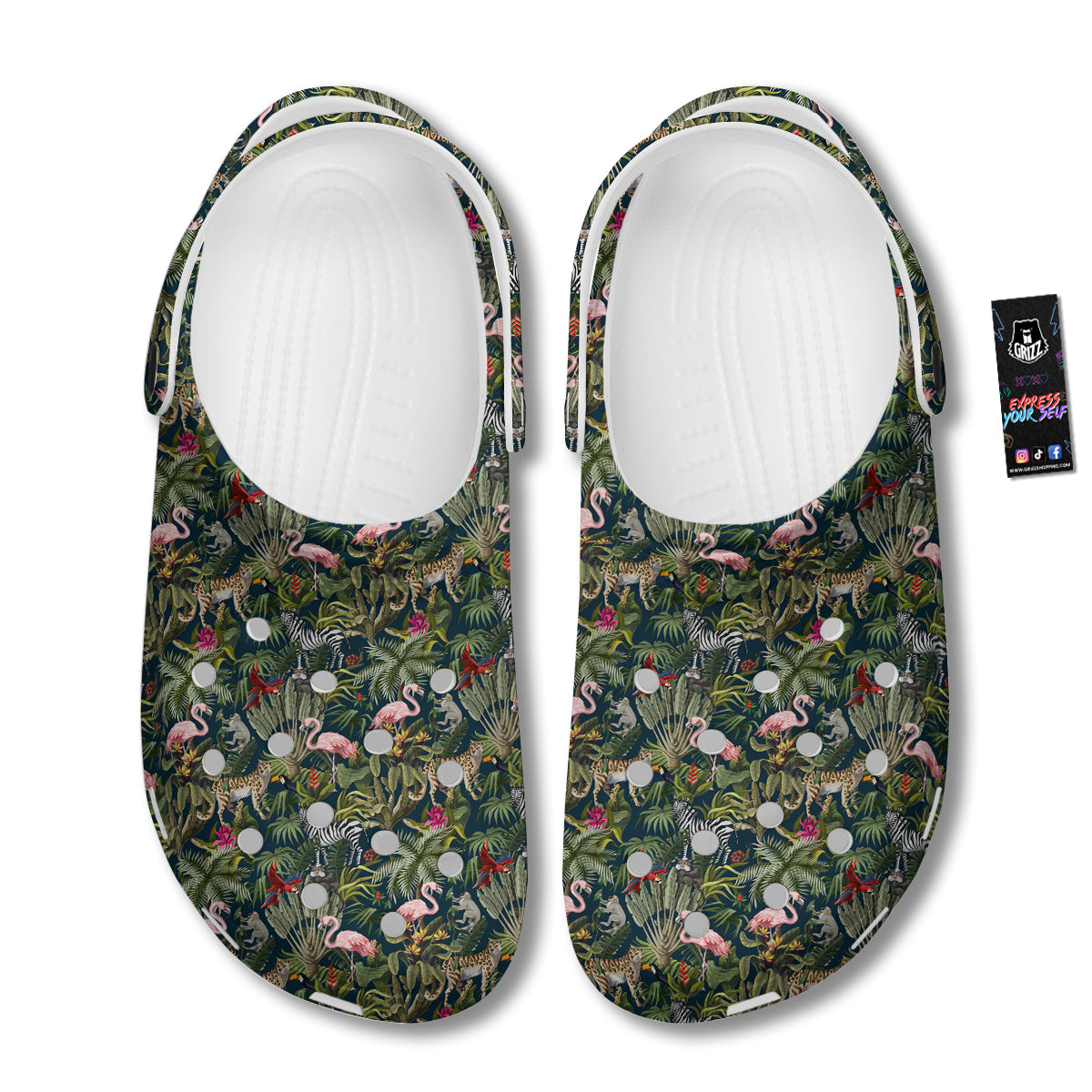 Tropical Cartoon Print Pattern Clog-grizzshop