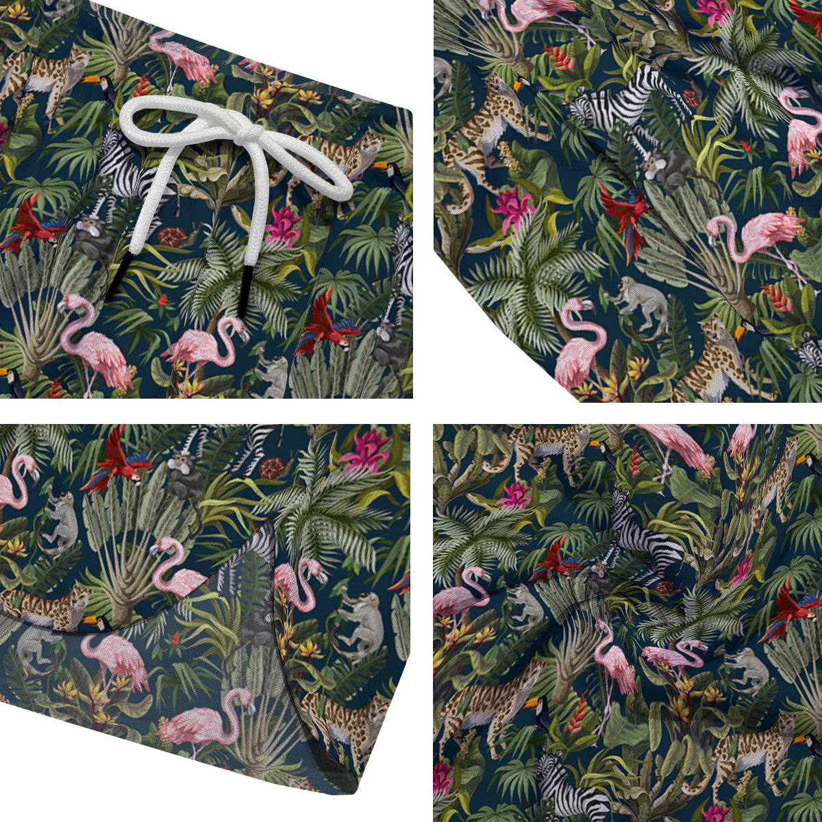 Tropical Cartoon Print Pattern Men's Running Shorts-grizzshop