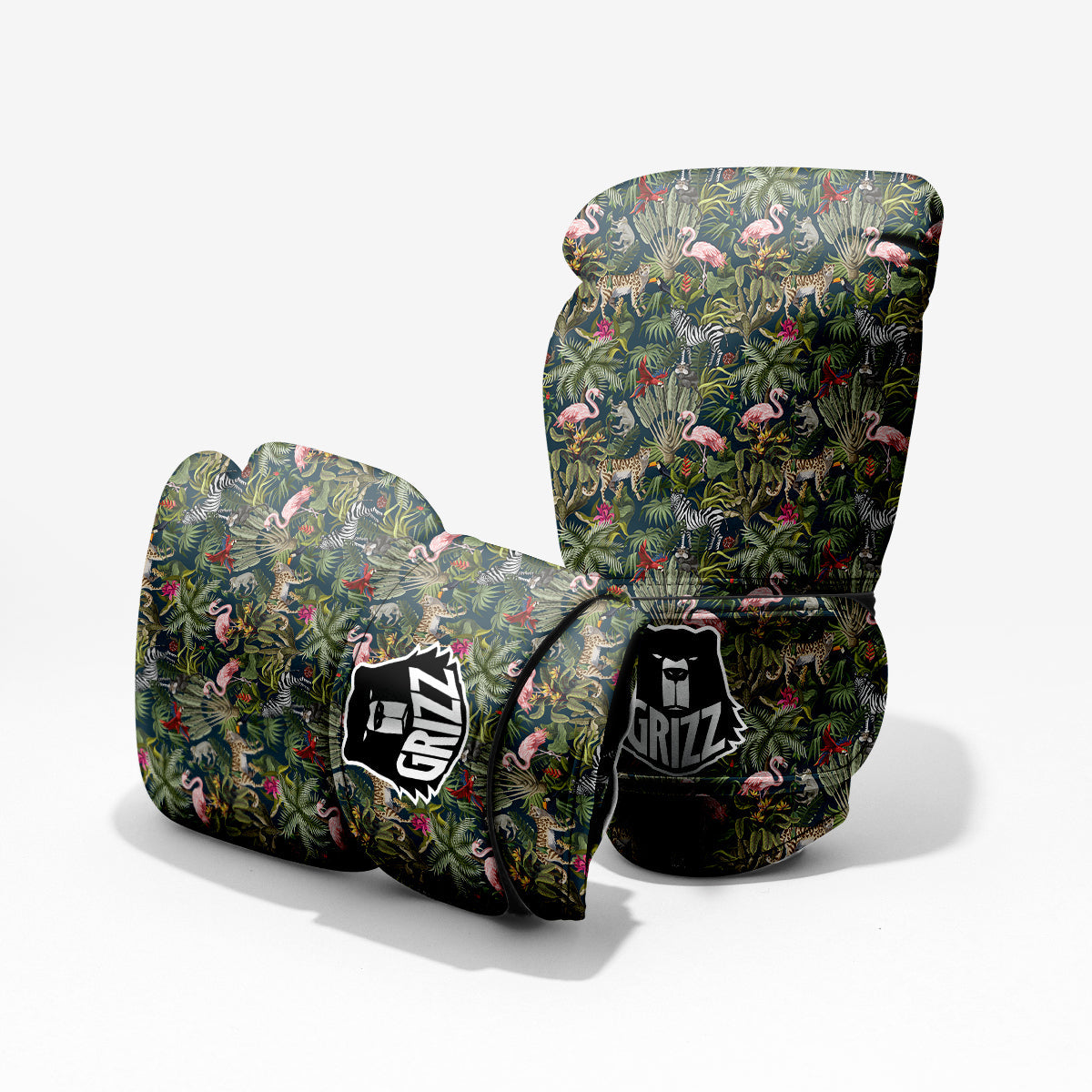 Tropical Cartoon Print Pattern Sparring Gloves-grizzshop