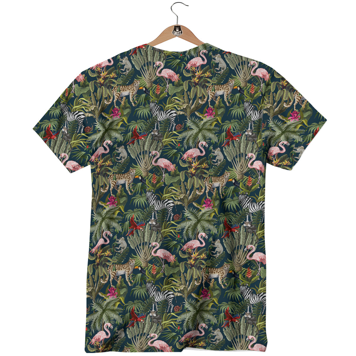 Tropical Cartoon Print Pattern T-Shirt-grizzshop