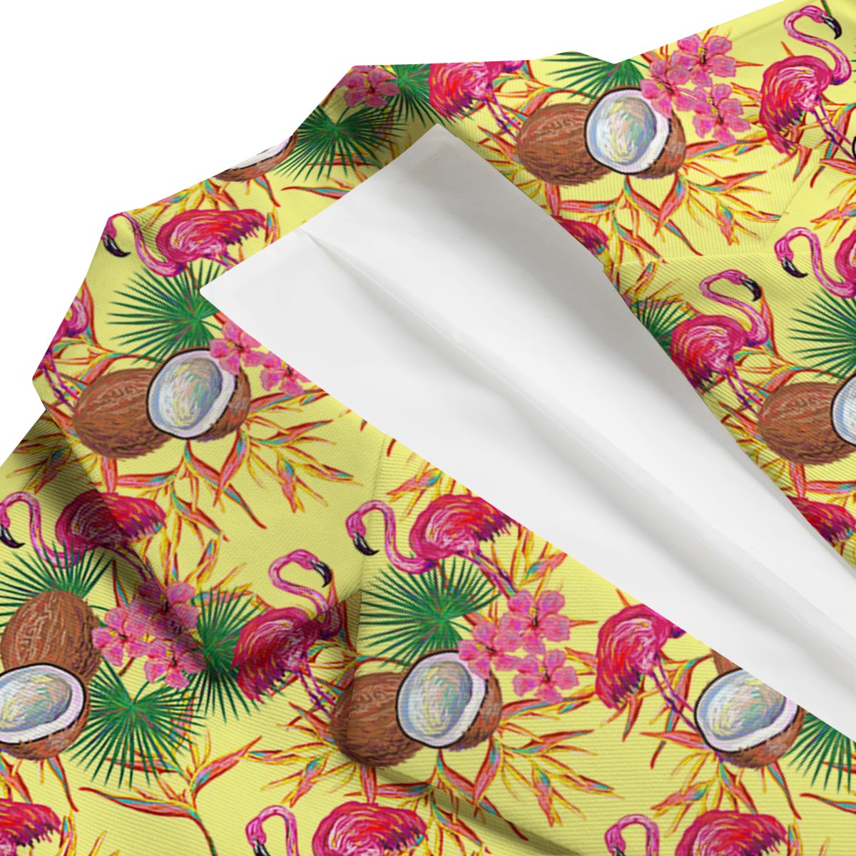 Tropical Coconut Flamingo Men's Blazer-grizzshop