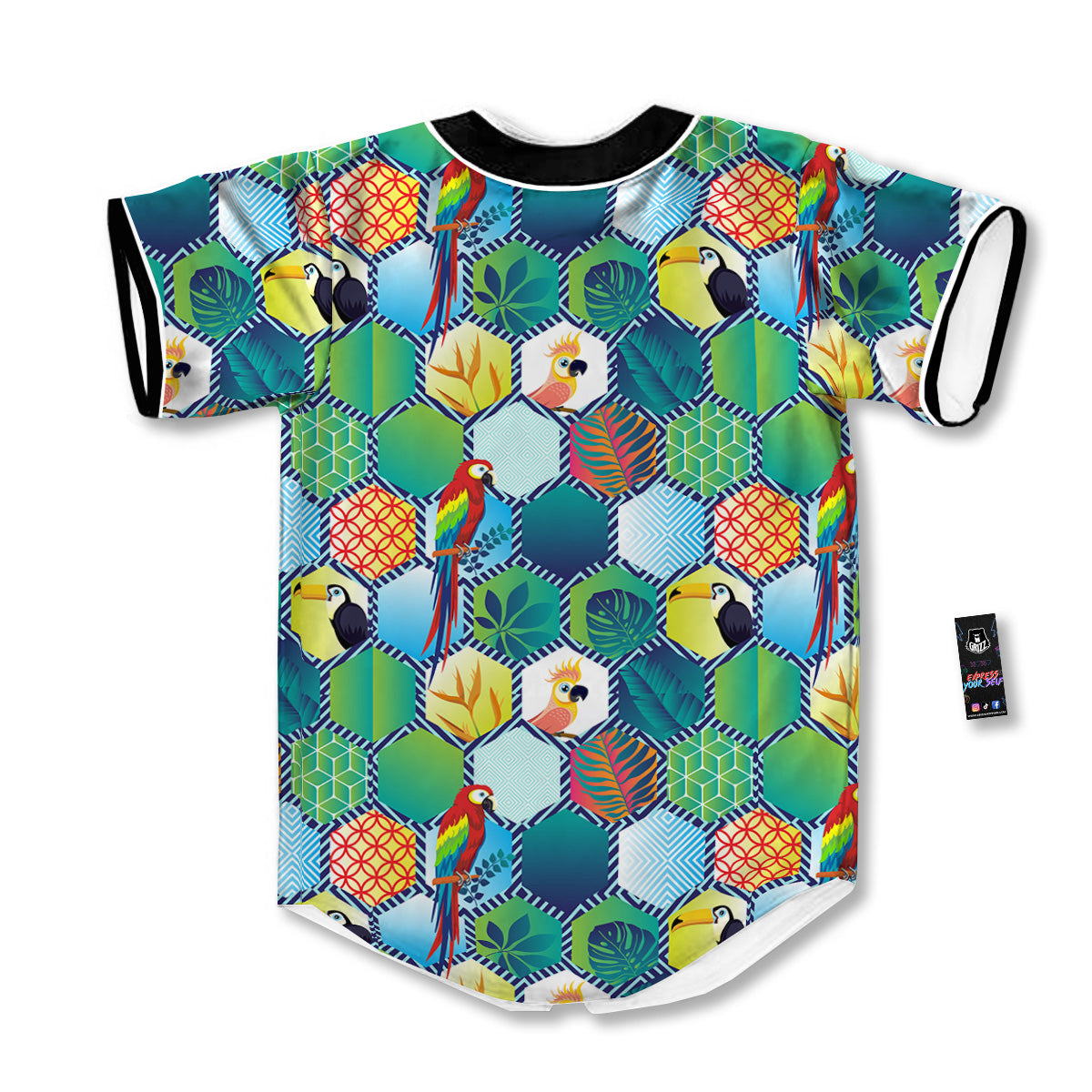 Tropical Exotic Hawaii Art Print Pattern Baseball Jersey-grizzshop