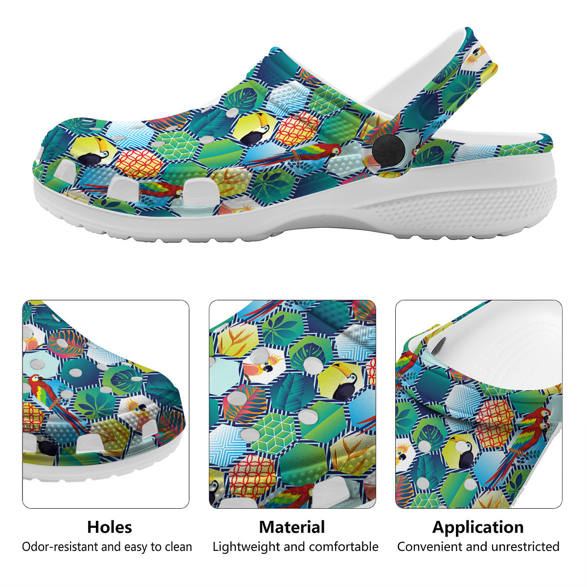 Tropical Exotic Hawaii Art Print Pattern Clog-grizzshop