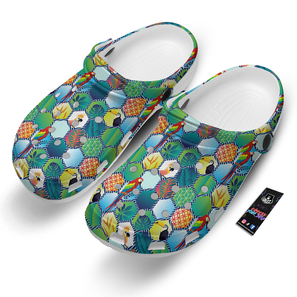 Tropical Exotic Hawaii Art Print Pattern Clog-grizzshop