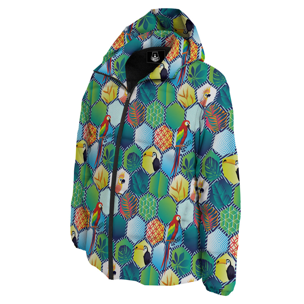 Tropical Exotic Hawaii Art Print Pattern Down Jacket-grizzshop