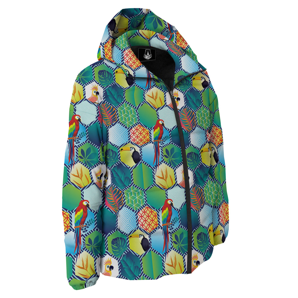Tropical Exotic Hawaii Art Print Pattern Down Jacket-grizzshop