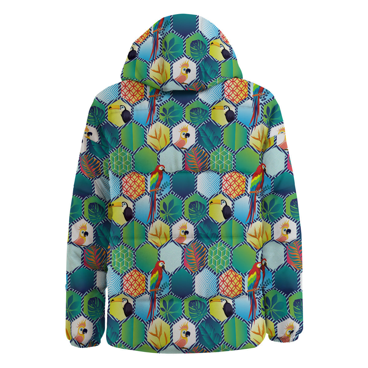 Tropical Exotic Hawaii Art Print Pattern Down Jacket-grizzshop