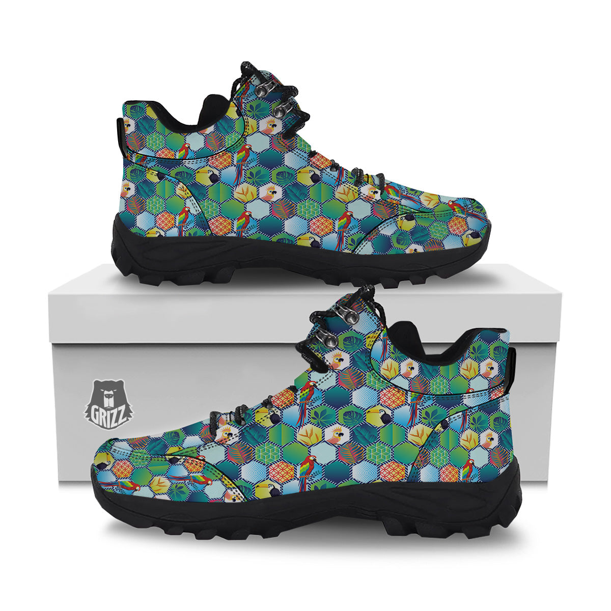 Tropical Exotic Hawaii Art Print Pattern Hiking Shoes-grizzshop