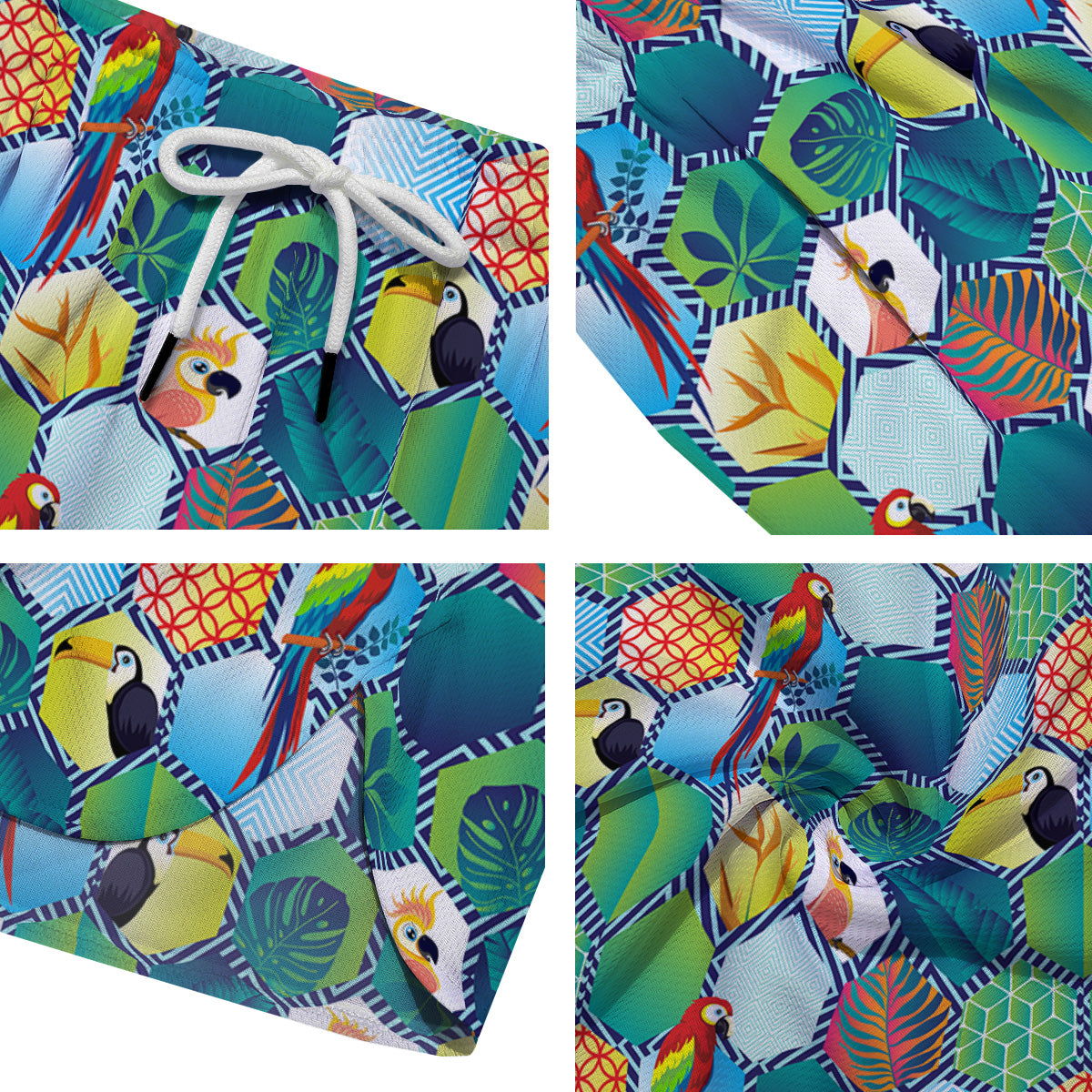 Tropical Exotic Hawaii Art Print Pattern Men's Running Shorts-grizzshop