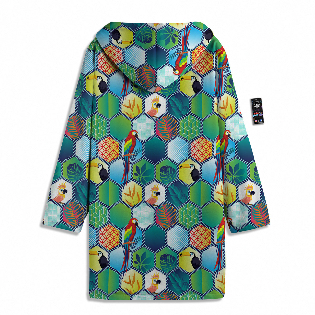 Tropical Exotic Hawaii Art Print Pattern Men's Windbreaker Jacket-grizzshop