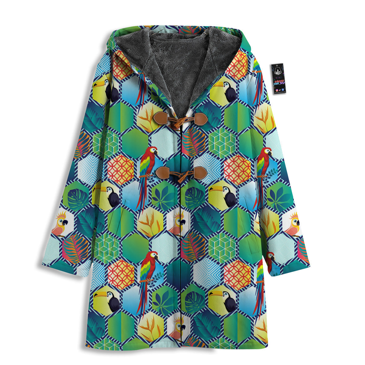 Tropical Exotic Hawaii Art Print Pattern Men's Windbreaker Jacket-grizzshop