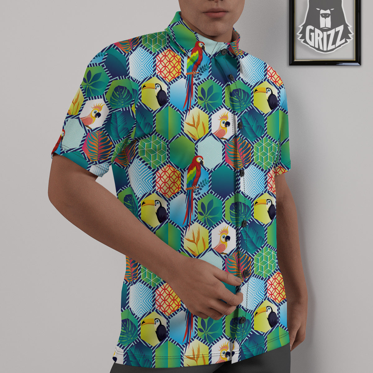 Tropical Exotic Hawaii Art Print Pattern Untucked Shirts-grizzshop