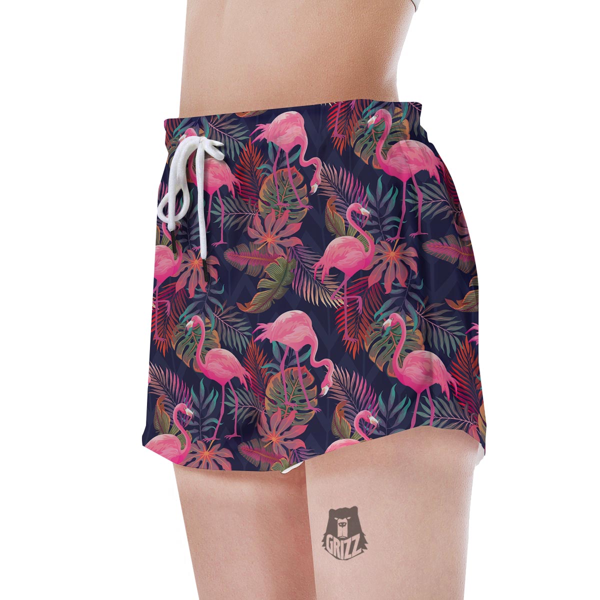 Tropical Flamingo Hawaiian Print Women's Shorts-grizzshop