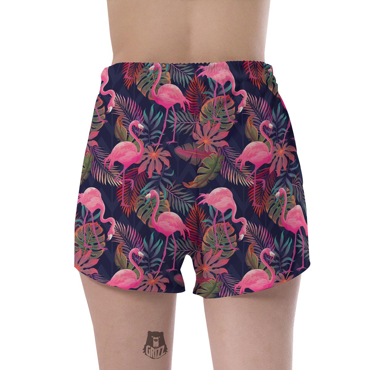 Tropical Flamingo Hawaiian Print Women's Shorts-grizzshop