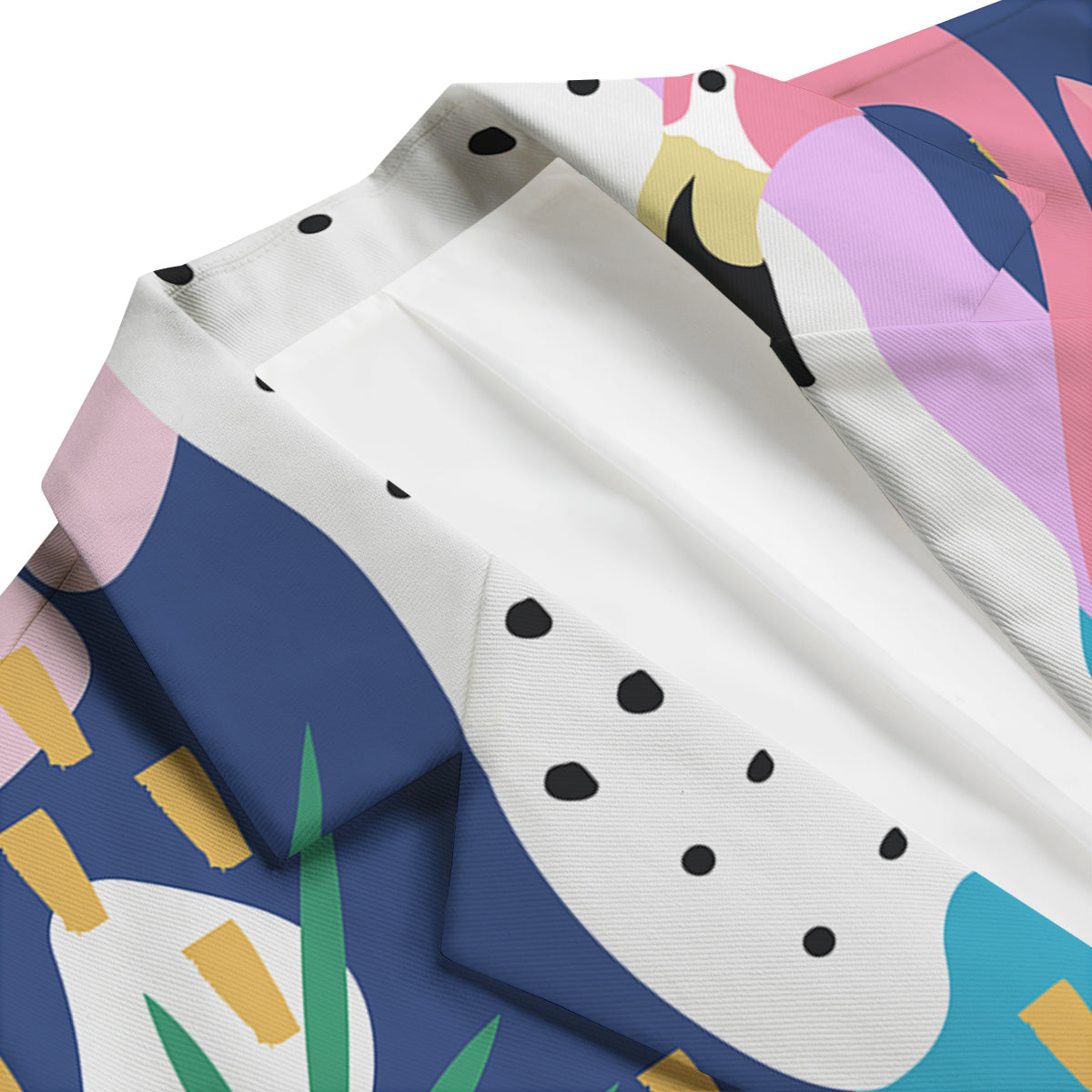 Tropical Flamingo Palm Leaves Hawaiian Pattern Print Men's Blazer-grizzshop