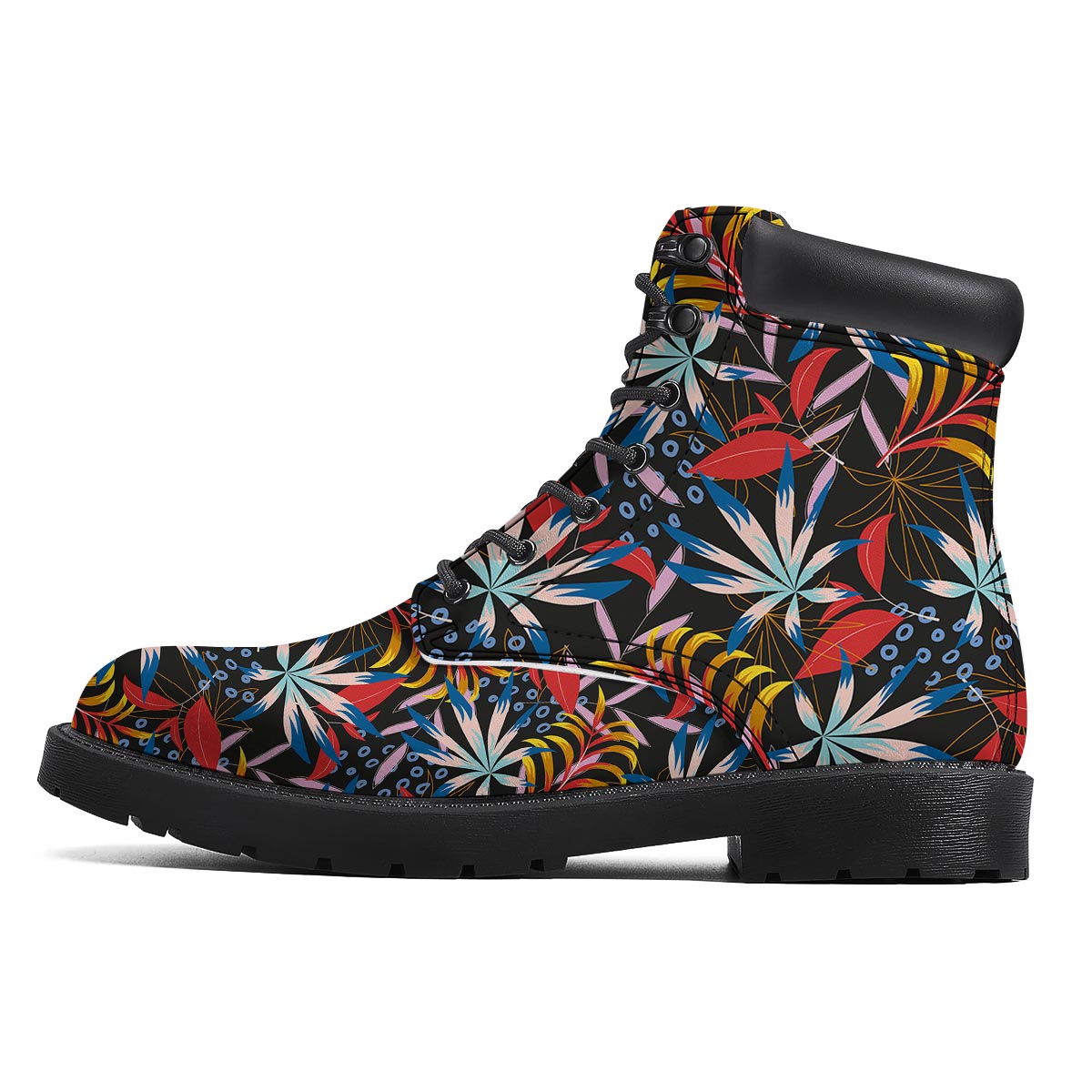 Tropical Floral Retro Hawaiian Print Pattern Boots-grizzshop