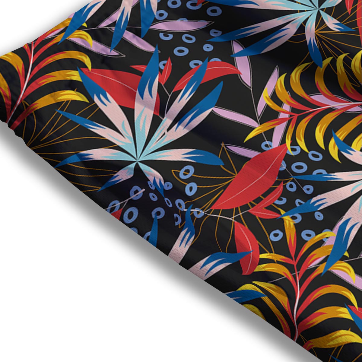 Tropical Floral Retro Hawaiian Print Pattern Mesh Shorts