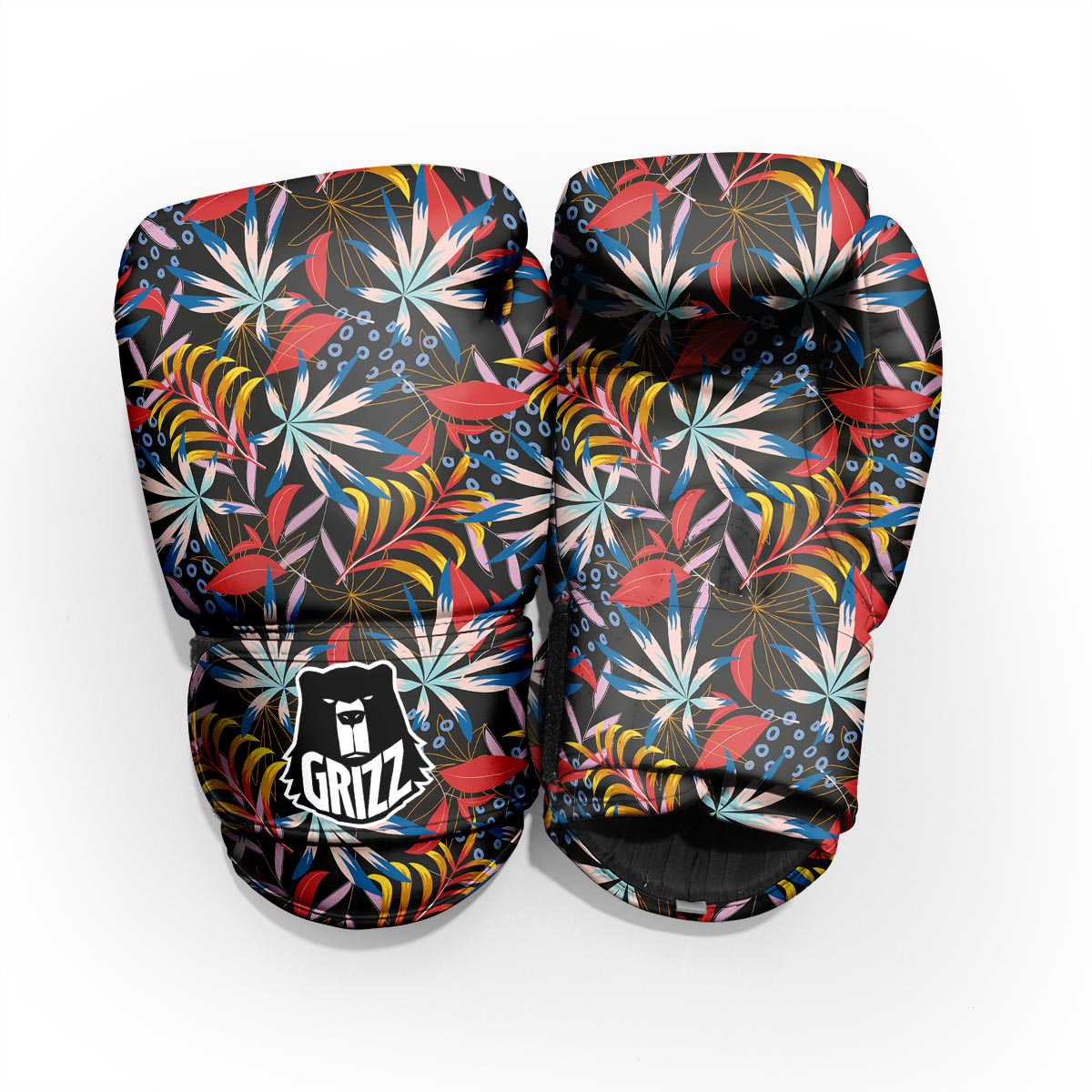 Tropical Floral Retro Hawaiian Print Pattern Pro Boxing Glove