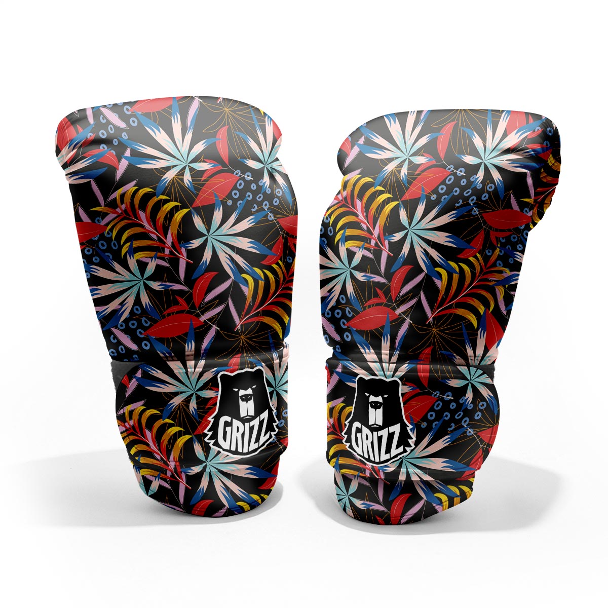 Tropical Floral Retro Hawaiian Print Pattern Pro Boxing Glove